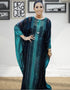 Elegant Party Dress in Abaya Style with Dubai Stripe Print